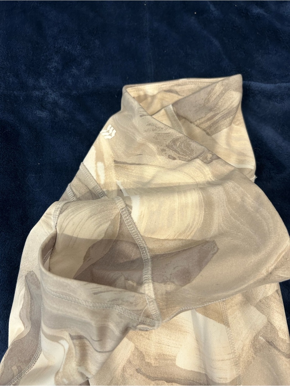 all in motion Neutral Marble Print Strappy Sports Bra & Leggings - Beige Taupe - Picture 4 of 6